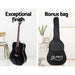 Alpha 41 Inch Wooden Acoustic Guitar Black