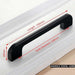 Aluminum Alloy Black Cabinet Handles American Style Solid