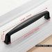 Aluminum Alloy Black Cabinet Handles American Style Solid