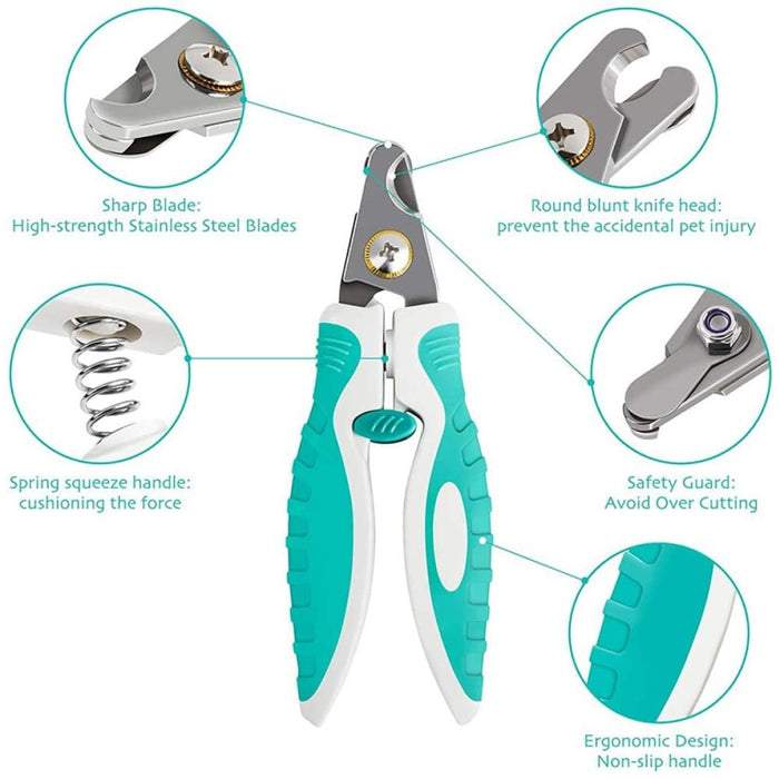 Anti-slip Ergonomic Handle Pet Nail Trimmer Grooming Tool