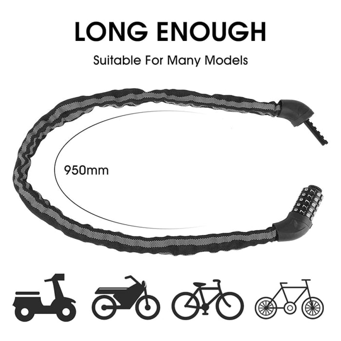 Anti-theft Bold And Long Chain Bicycle Lock