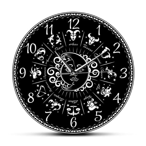 Antique Style Fantastic Signs Of The Horoscope Wall Clock