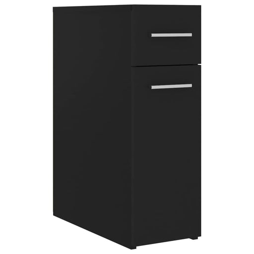 Apothecary Cabinet Black 20x45.5x60 Cm Chipboard Nbaxox