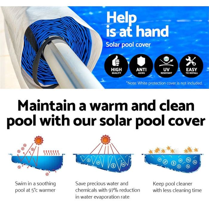 Aquabuddy Solar Swimming Pool Cover Roller Blanket Bubble