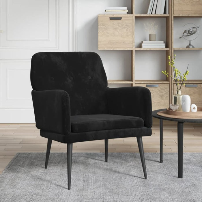 Armchair Black 62x79x79 Cm Velvet Tpoabk