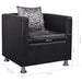 Armchair Black Faux Leather Gl8711