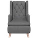 Armchair With Solid Rubber Wood Rocking Legs Light Grey