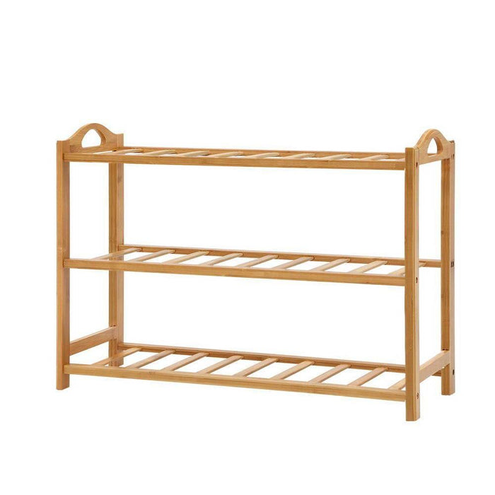 Artiss 3 Tiers Bamboo Shoe Rack Storage Organiser Wooden