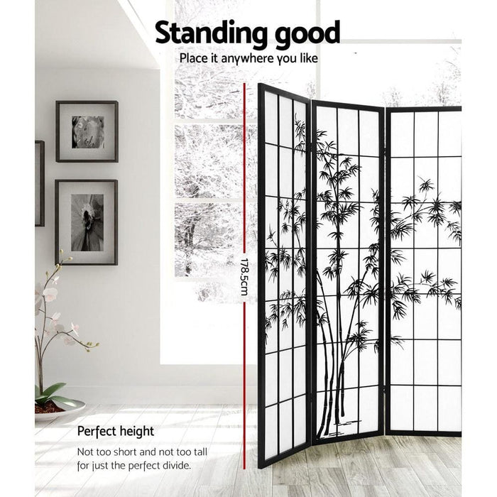 Artiss 4 Panel Room Divider Screen Privacy Dividers Pine