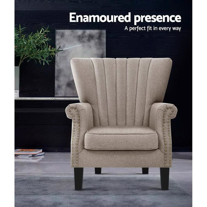 Artiss Armchair Lounge Chair Accent Chairs Armchairs Fabric