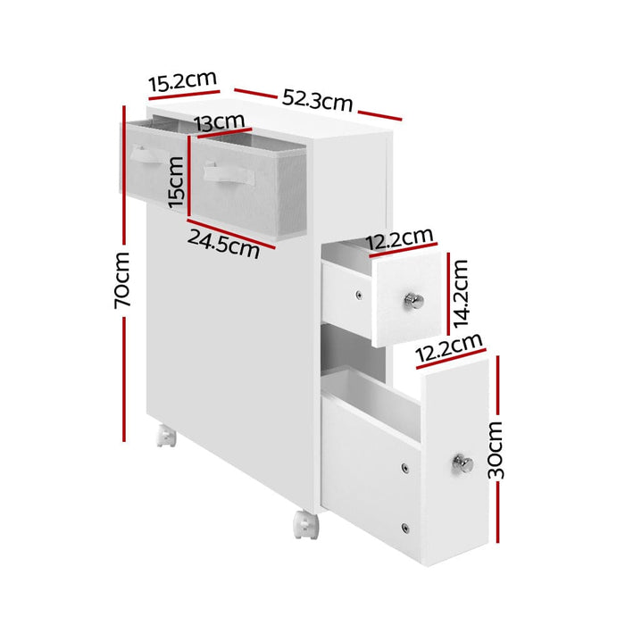 Artiss Bathroom Storage Toilet Cabinet Caddy Holder Drawer