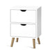 Artiss Bedside Tables Drawers Side Table Nightstand White