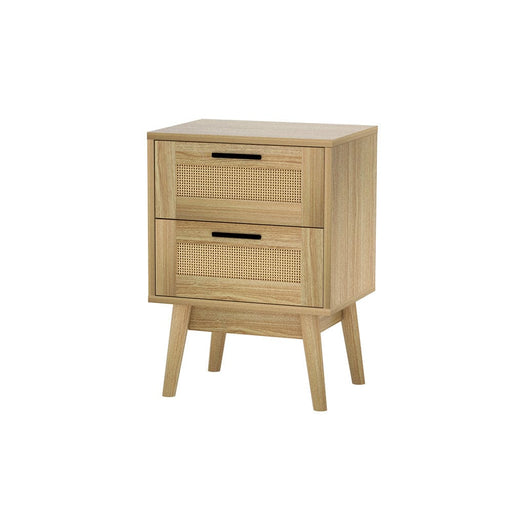 Artiss Bedside Tables Rattan 2 Drawers Side Table