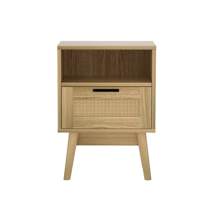 Artiss Bedside Tables Rattan Drawers Side Table Nightstand