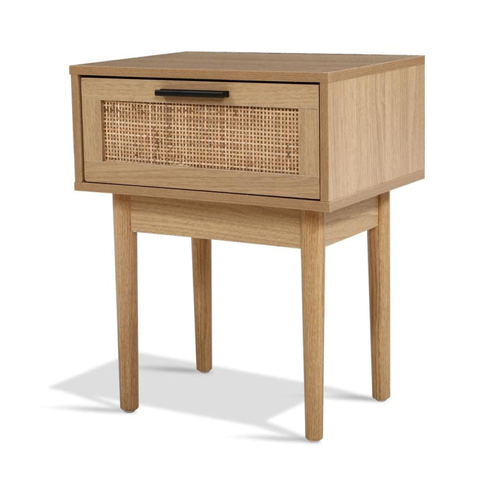 Artiss Bedside Tables Table 1 Drawer Storage Cabinet Rattan