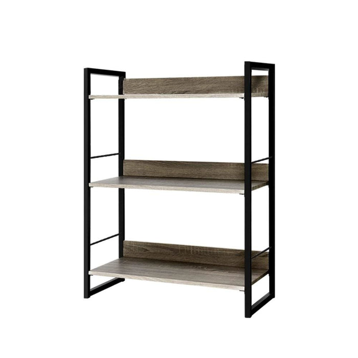 Artiss Bookshelf Display Shelves Metal Bookcase Wooden Book