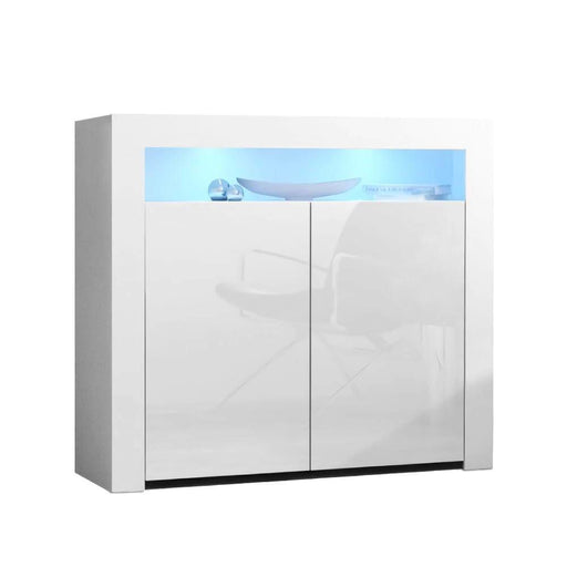 Artiss Buffet Sideboard Cabinet Led High Gloss Storage