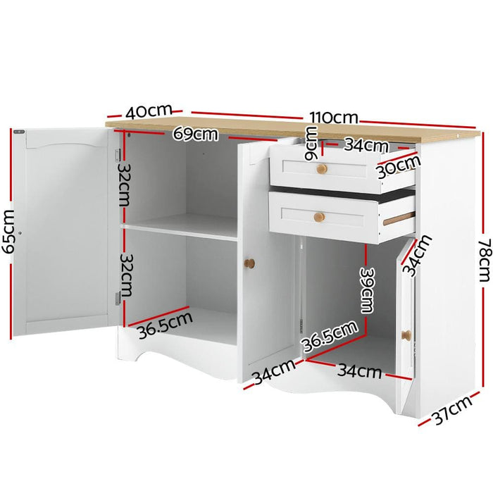 Artiss Buffet Sideboard Storage Cabinet Kitchen Cupboard