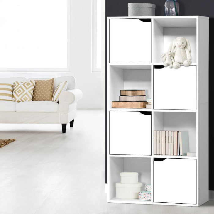 Artiss Display Shelf 8 Cube Storage 4 Door Cabinet