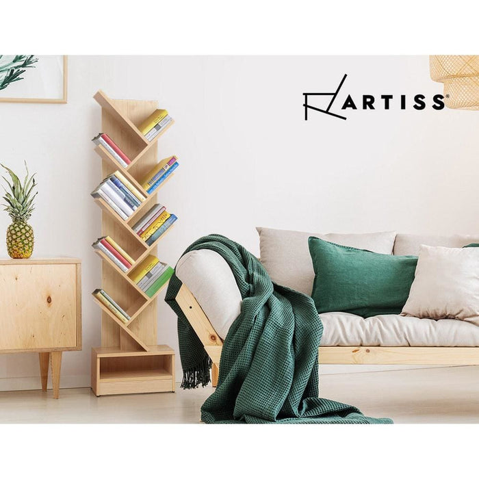 Artiss Display Shelf 9-shelf Tree Bookshelf Book Storage