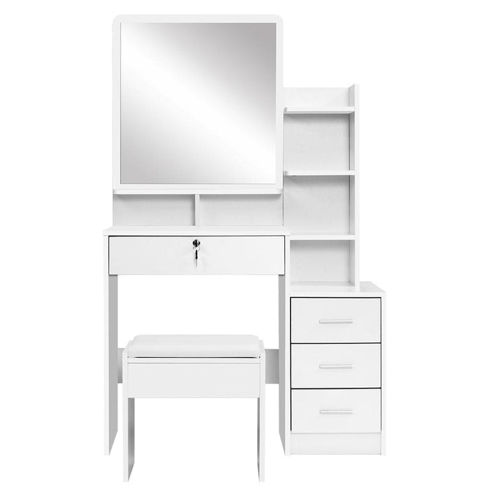 Artiss Dressing Table Mirror Stool Jewellery Cabinet Makeup