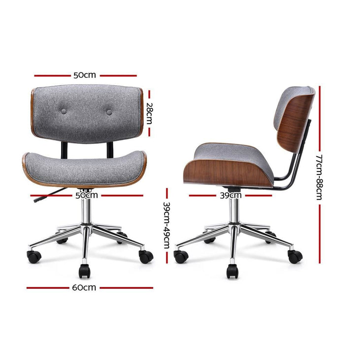 Artiss Executive Wooden Office Chair Fabric Computer Chairs