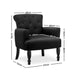 Artiss French Lorraine Chair Retro Wing - Black