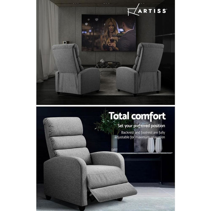 Artiss Luxury Recliner Chair Chairs Lounge Armchair Sofa