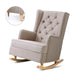 Artiss Rocking Armchair Feedining Chair Fabric Armchairs