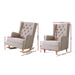 Artiss Rocking Armchair Feedining Chair Fabric Armchairs