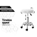 Artiss Round Chair Stools Salon Stool White Swivel Beauty