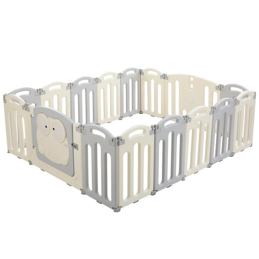 Baby Playpen 16 Panels Foldable Toddler Fence Safety Play