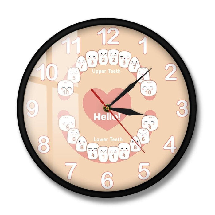 Baby Teething Dental Dentition Silent Wall Clock Temporary