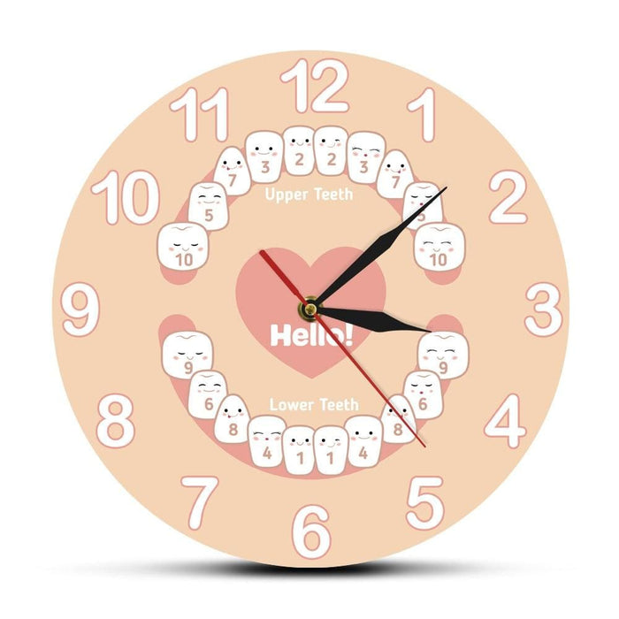 Baby Teething Dental Dentition Silent Wall Clock Temporary