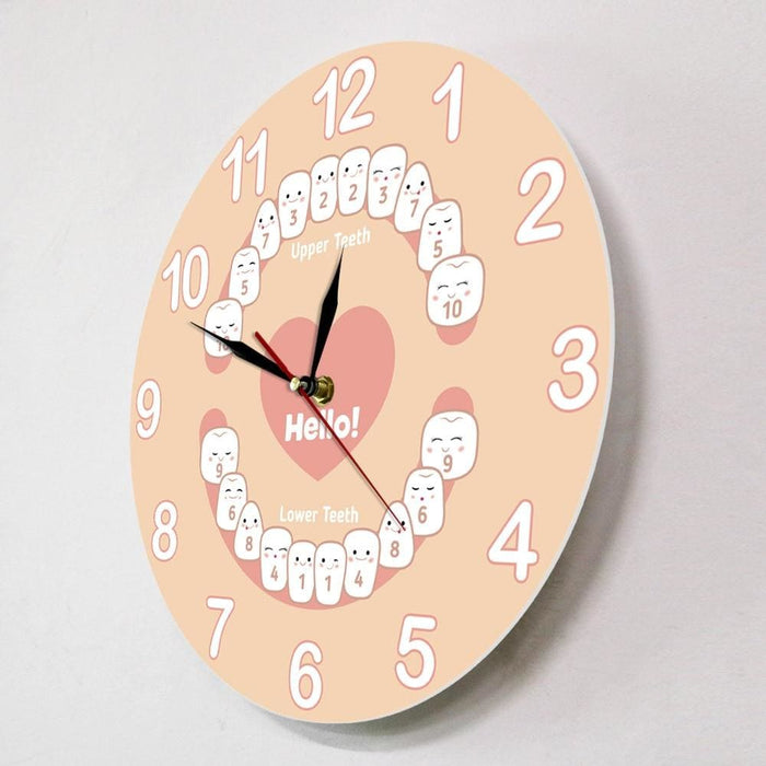 Baby Teething Dental Dentition Silent Wall Clock Temporary