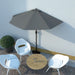 Balcony Parasol With Aluminium Pole Anthracite 270x135 Cm