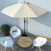 Balcony Parasol With Aluminium Pole Sand 300x150 Cm Half