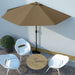 Balcony Parasol With Aluminium Pole Taupe 300x150 Cm Half