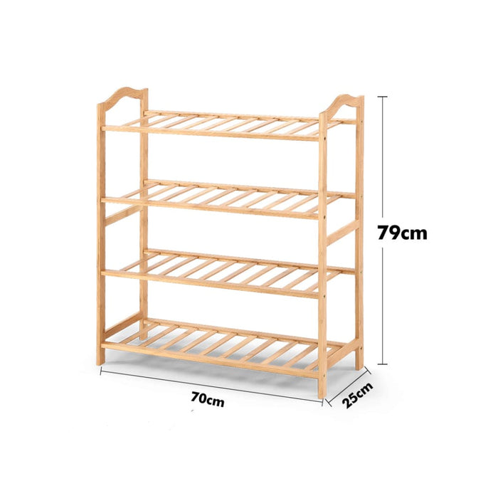 Goslash Picks Bamboo Shoe Rack Storage Wooden Organizer