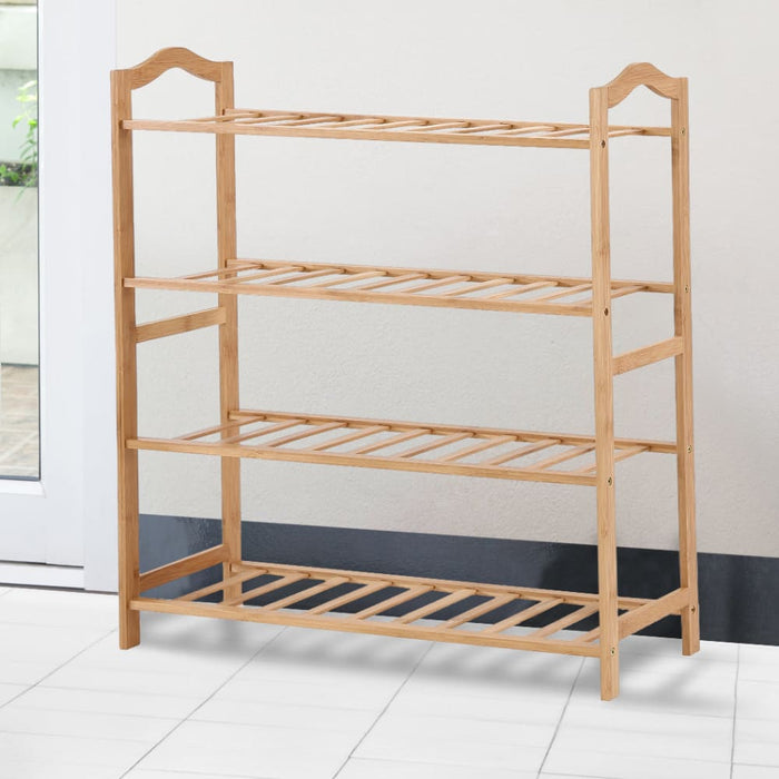 Goslash Picks Bamboo Shoe Rack Storage Wooden Organizer