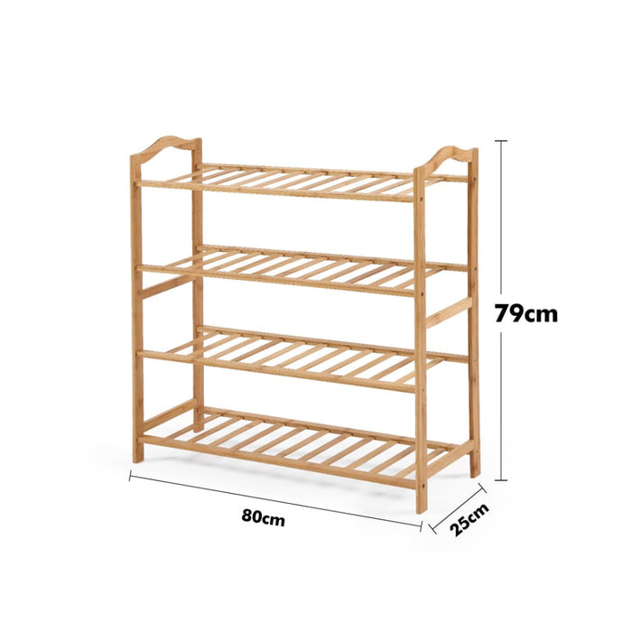 Goslash Picks Bamboo Shoe Rack Storage Wooden Organizer