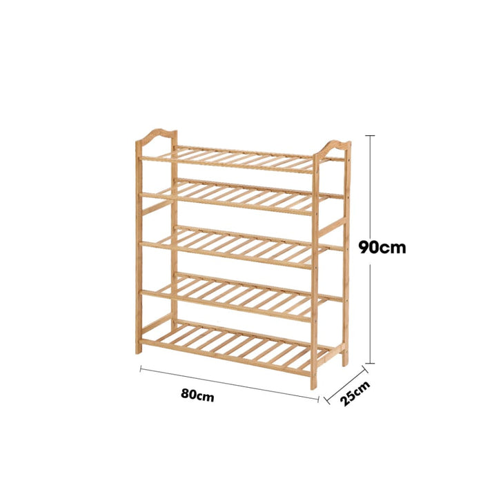 Goslash Picks Bamboo Shoe Rack Storage Wooden Organizer