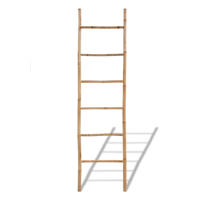 Bamboo Towel Ladder With 6 Rungs Aoakl