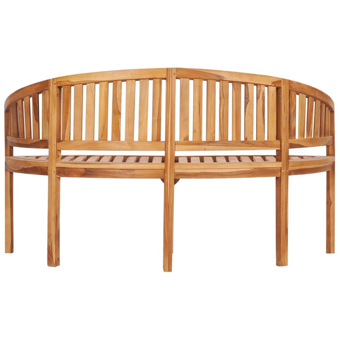 Banana Bench Solid Teak Wood Anbxo