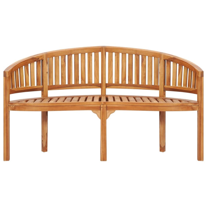 Banana Bench Solid Teak Wood Anbxo