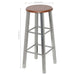 Bar Stools 4 Pcs Silver And Brown Mdf Gl7151