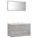 Bathroom Furniture Set Concrete Grey Chipboard Tbiopkn