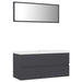 Bathroom Furniture Set Grey Chipboard Tbioloa