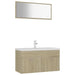 Bathroom Furniture Set Sonoma Oak Chipboard Tbibnnl