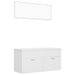 Bathroom Furniture Set White Chipboard Tbibnkx